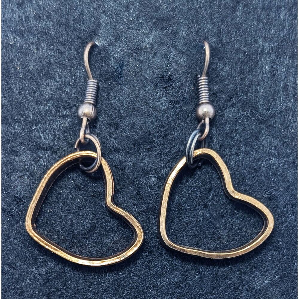 Heart Earrings Created From Real Copper Pennies